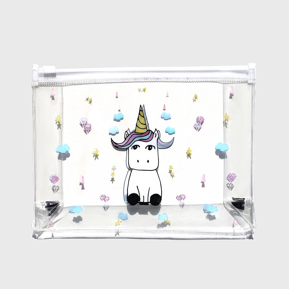 AOA clear MakeUp pouch in Unicorn 🦄
